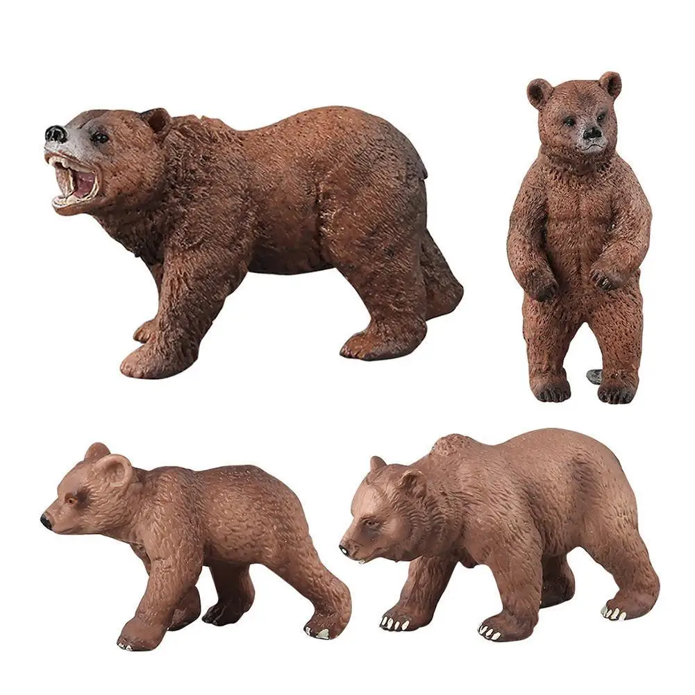 

Модель дикой жизни медведей, игрушки, детские игрушки, подарки для детей, фигурки животных, забавные игрушки, фигурки, домашний декор