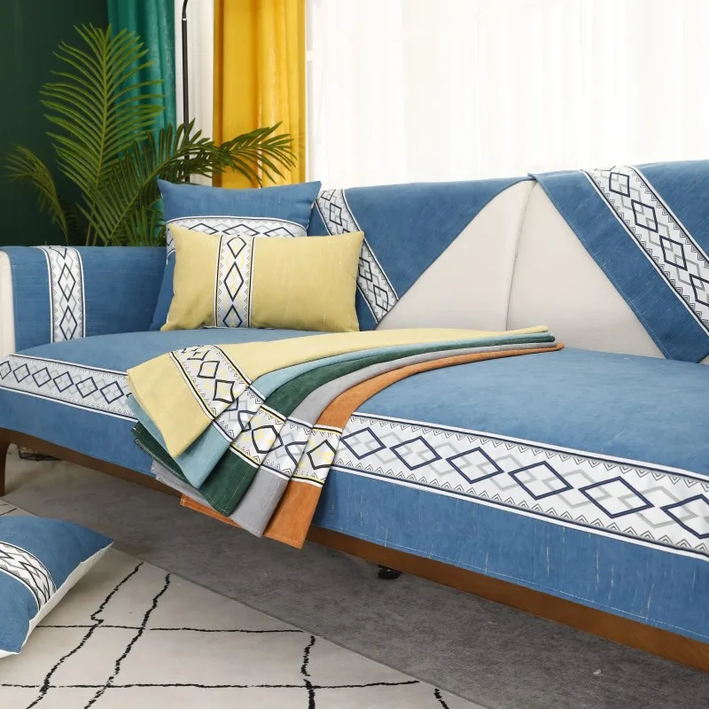 

New Sofa Cushion Four Seasons Universal Sofa Cushion Webbing Chenille Sofa Cushion Chinese Sofa Cushion Non-slip Cushion