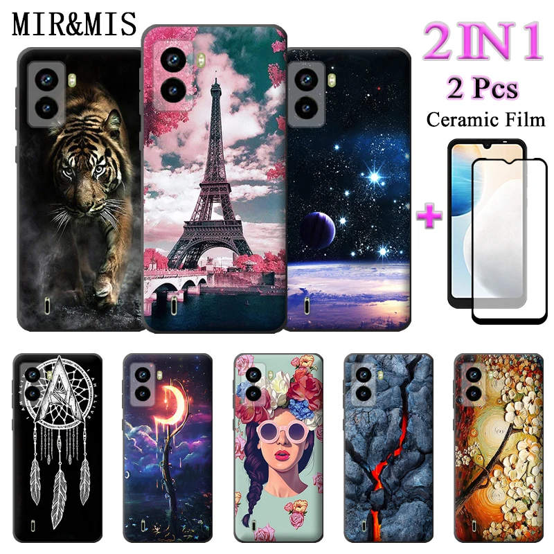 

2 IN 1 For Tecno Pop 6 Printed Fashion Case With Two Piece Ceramic Screen