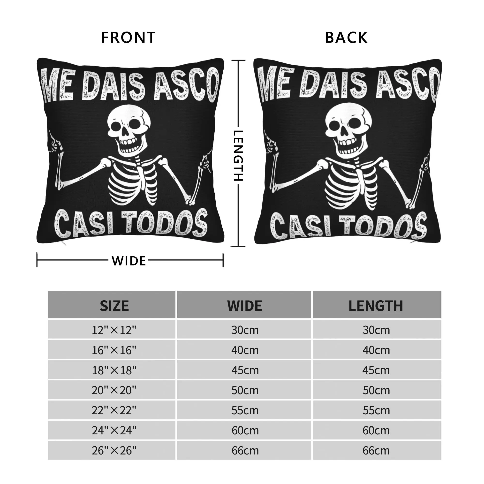 Фото Декоративная наволочка Me Dais Asco Casi Todos Merch для подушек и наволочек для стульев, квадратная, разных размеров №3