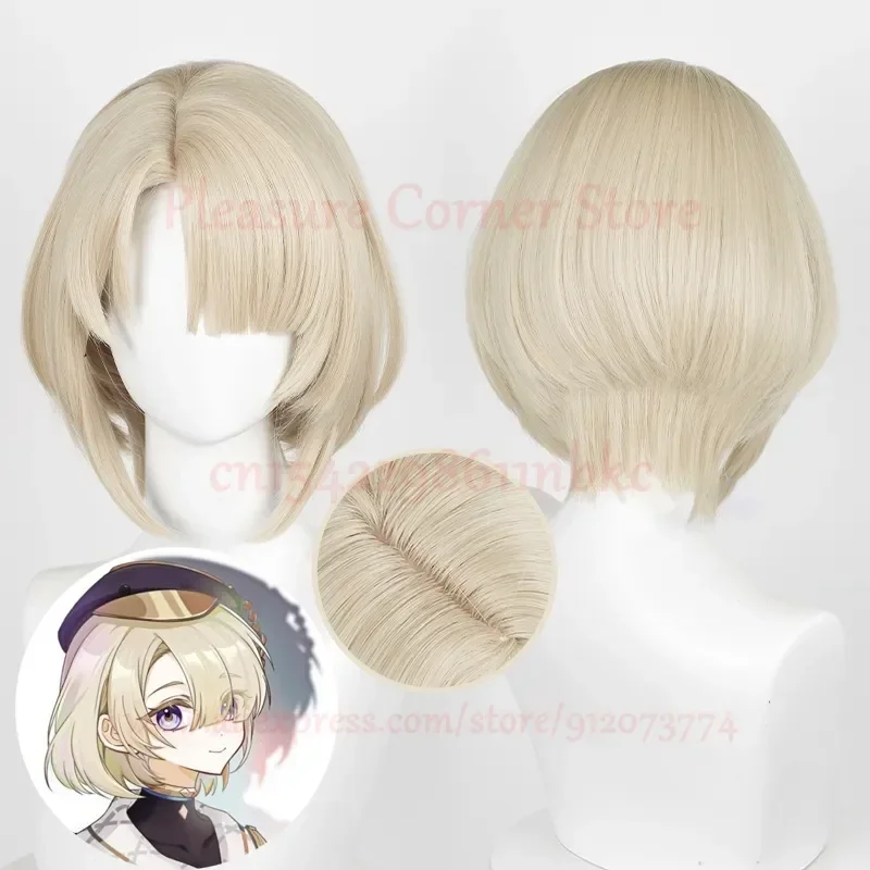 

Парик для косплея из аниме «Фонтейн» Genshin, парик для косплея, термостойкие синтетические парики