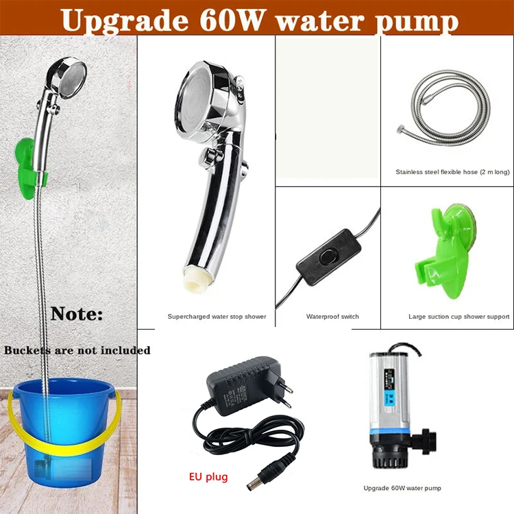 Портативный автомобильный мойщик 12 В, походный душевой автомобильный душ, мощная мойка высокого давления, электрический насос для кемпинга, путешествий