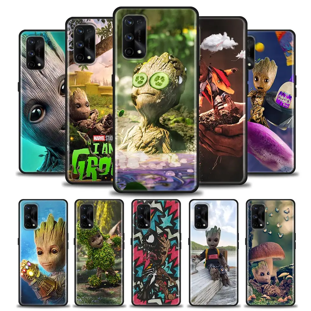 

Marvel Cute Funny Baby Groot Caeroon Phone Case For Oppo Realme XT GT GT2 5 6 7 7i 8 8i 9i 9 C17 Pro SE Master Neo2 3 GT Cover