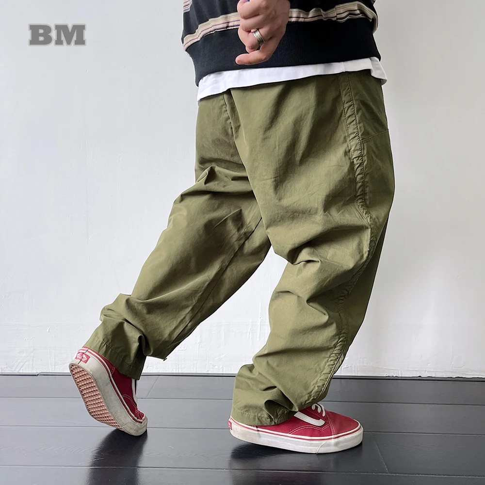 

Брюки-карго мужские свободного покроя, уличная одежда в стиле хип-хоп, армейский зеленый цвет, мешковатые штаны в стиле Харадзюку, весна-осе...