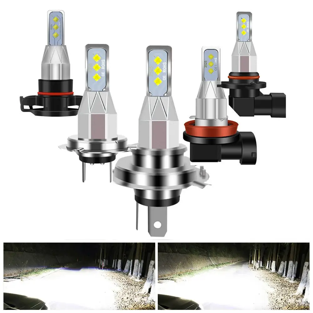 

2pcs White Super Bright LED 80W Hi/Low Kit Beam 80W 2525 Turn Signals Car Fog Light Headlight Driving Bulb DRL