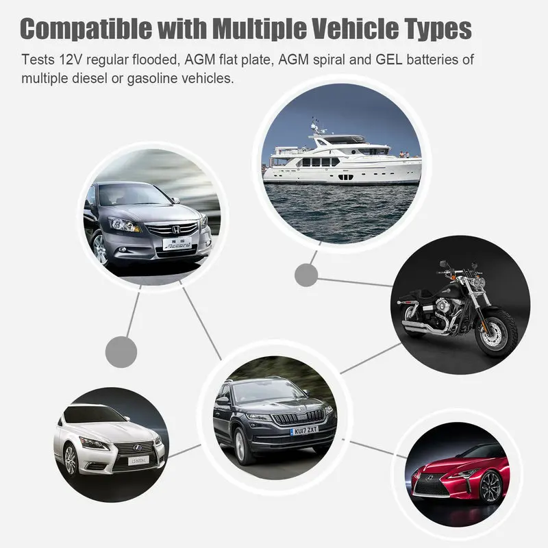 FOXWELL BT100 Pro Тестер Автомобильного Аккумулятора 12 В Для Гелевых Аккумуляторов AGM