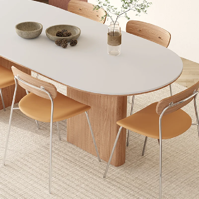 Роскошные мобильные обеденные столы в скандинавском стиле овальная