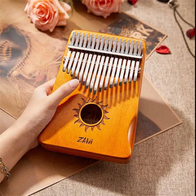 

Kalimba 17 Keys Thumb Piano Quality Mahogany Musical Instrument Beginner With Accessory Finger Piano Creative Gift For Friend