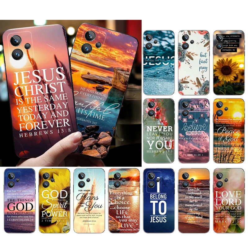 

Phone Case for OPPO Realme GT 2 Pro X2 Pro XT C25S 9 8 7 6 Pro GT Master C3 C21 C21Y C11 X3 SuperZoom Bible Jesus Christian God