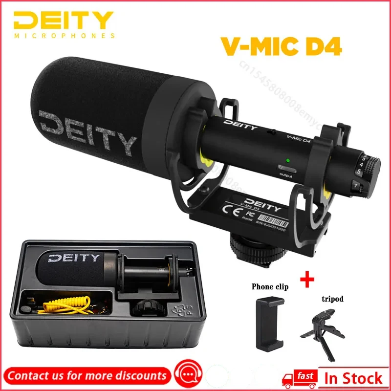 

New Deity V-Mic D4 Directional Shotgun Microphone low noise Condenser Recording Microfone for DSLR IpadOS Computers Smartphones