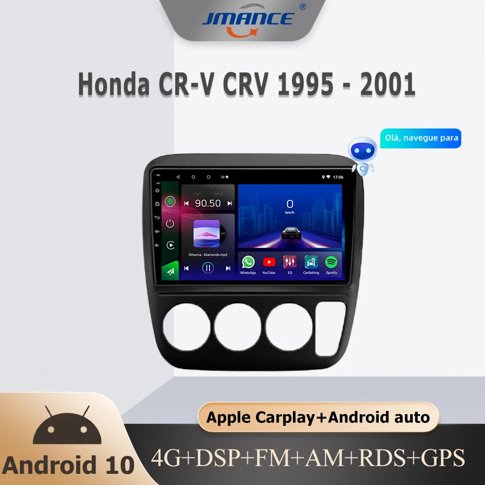 JMANCE для Honda CR-V CRV 1995 - 2001 Carplay Ai Voice автомобильное радио мультимедийный видеоплеер