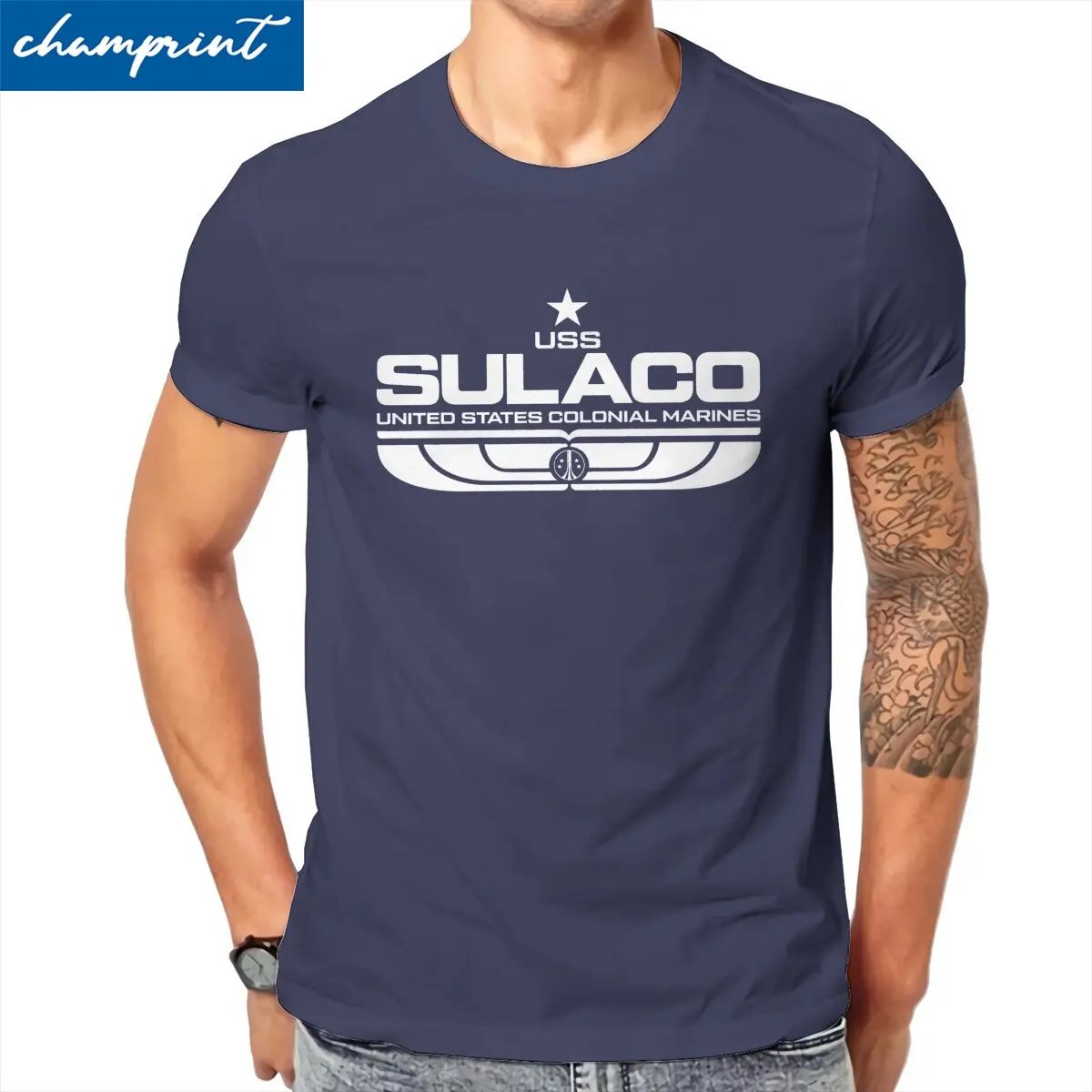 

Футболка мужская с круглым вырезом, из чистого хлопка