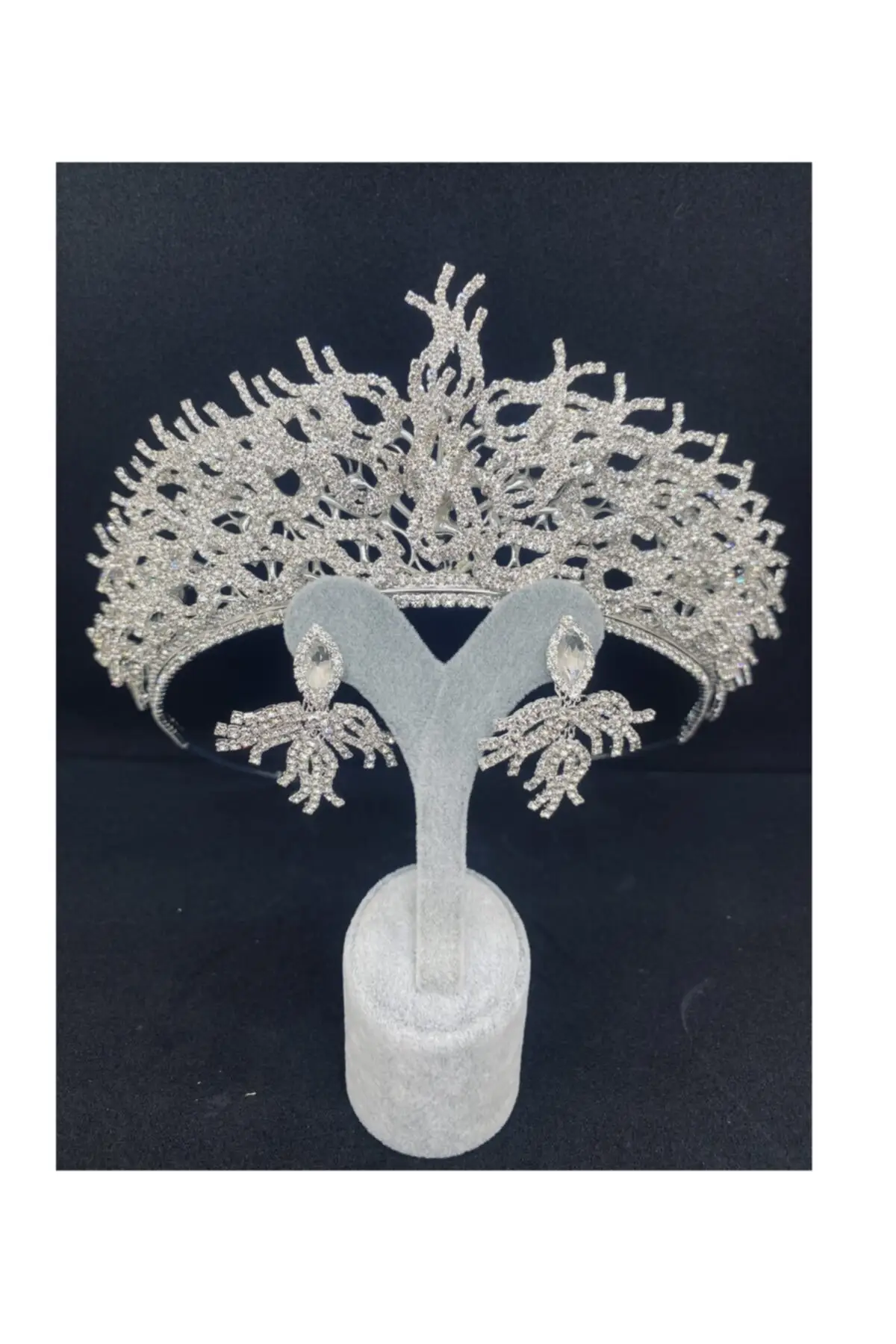 

Bridal Accessories Special Design 3D Bridal Crown And Earrings Wedding Handmade For Bride And Bride