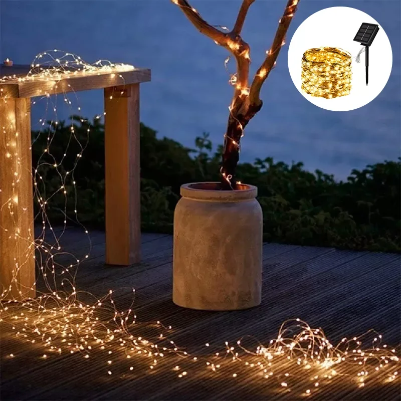 

Solar Strip Light Home Garden Copper Wire Light String Fairy Outdoor Solar Powered Christmas Party Decor 20M 200 LEDS