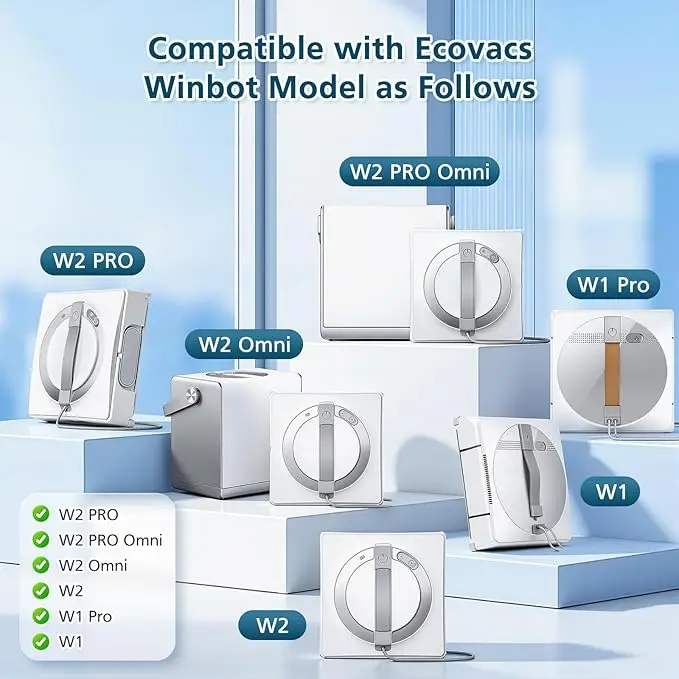 Фото Чистящие подушечки для роботов-мойщиков окон Ecovacs Winbot W2 Pro, W2 Pro Omni, W2 Omni, W2, W1 Pro, W1 №3