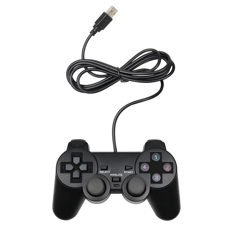 

Wired Usb Controller Gamepad For Winxp / Win7 / Win8 / Win10 For Pc Computer Laptop Black Game Joystick and for playstation 4