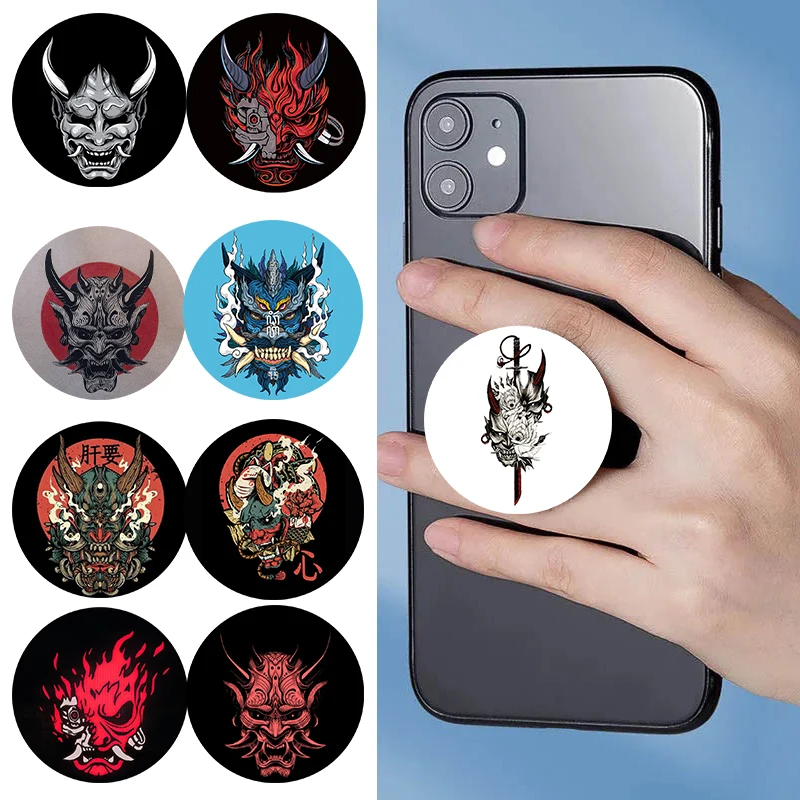 

Japan Devil Mask Holder for Phone Попсокет Grip Tok Tablet Stand Mobile Cool Phone Bracket Desktop Cases Accessories Cell Mount