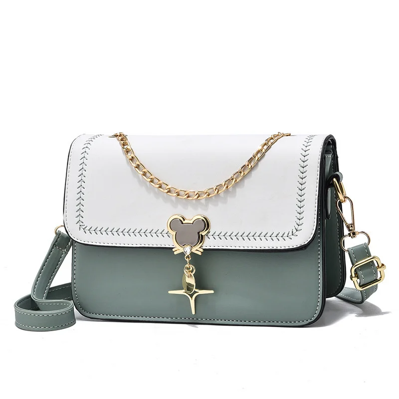 

Женская сумка-мессенджер из ПУ кожи, на цепочке