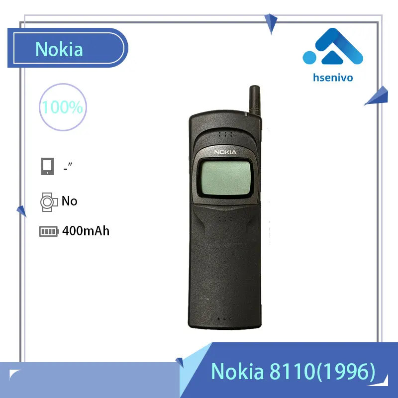 

Nokia 8110(1996) 8110+ Used 70% New Original Nokia 8110i Mobile Phone 2G GSM Unlocked Cheap Old Cheap Phone Free shipping