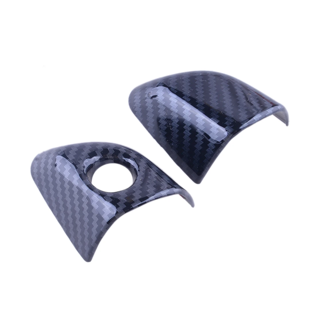 Черная Автомобильная накладка на переднюю и заднюю ручку из углеродного волокна