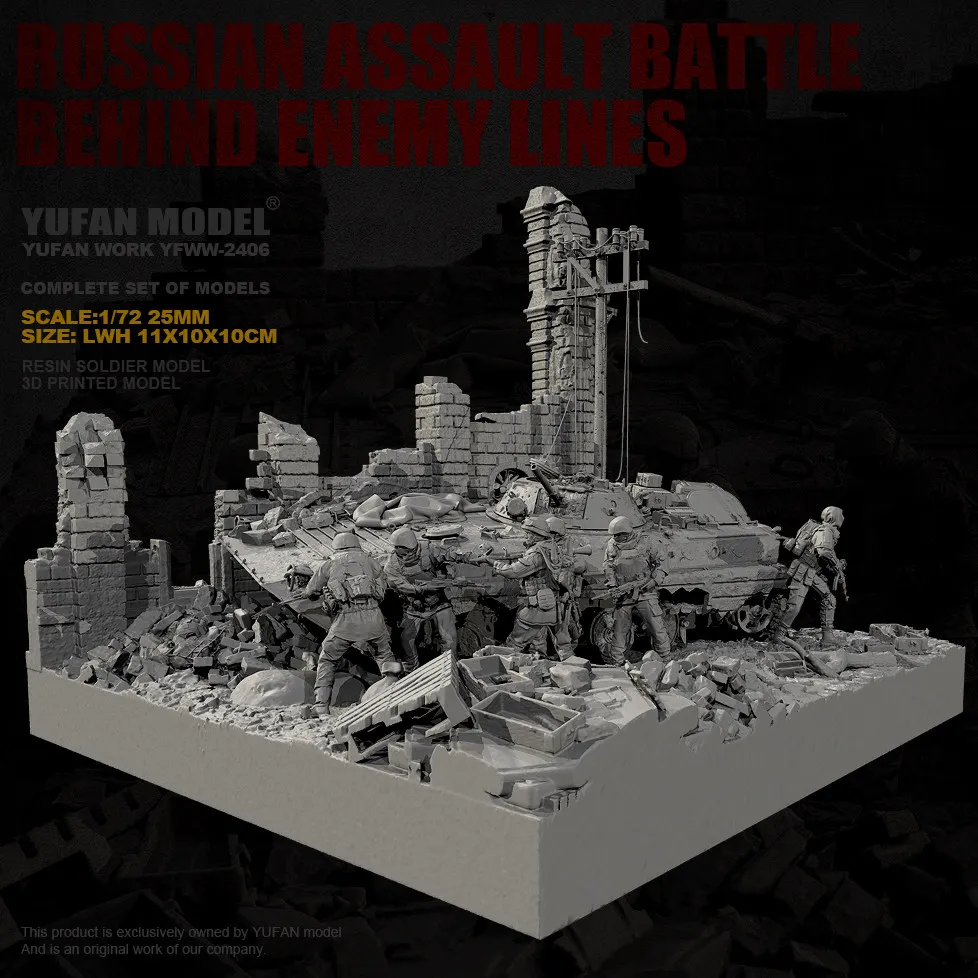 Фото YUFAN MODEL 1/72 Наборы моделей солдат из смолы (полный комплект) Требуется сборка и окраска 3D-печать YFWW-2406/3D №4