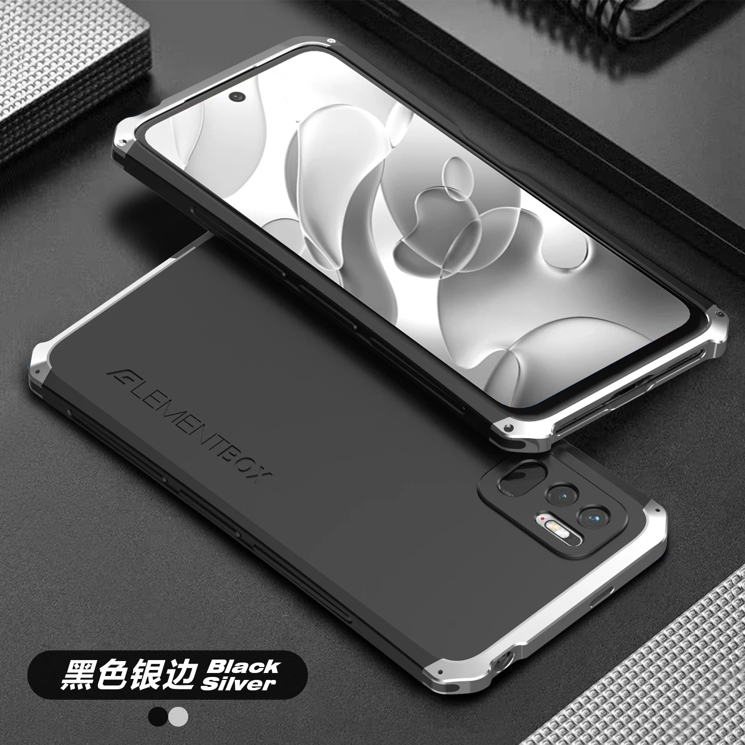 

Aluminum Metal Armor Shockproof Phone Case For Xiaomi Poco M3 Pro 5G Redmi Note 10 5G 6.5 inches Hard Plastic Back Cover Fundas