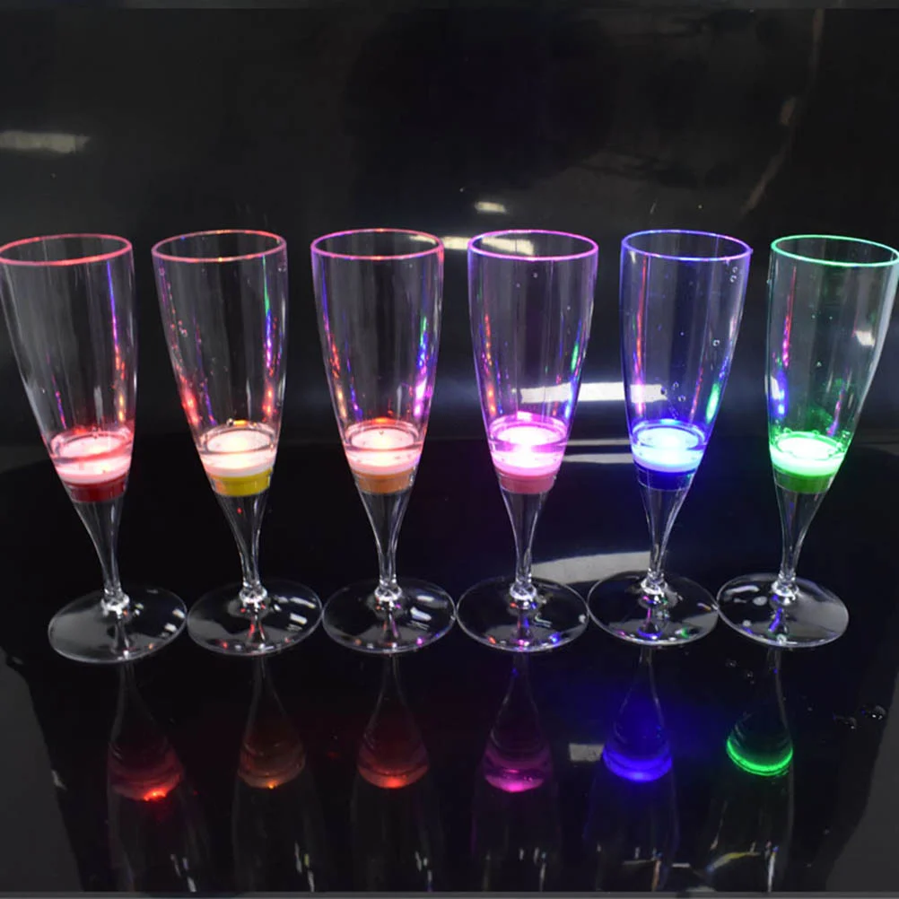 

6pcs Glasses With Stem Clear Flutes Flutes Glasses Goblet