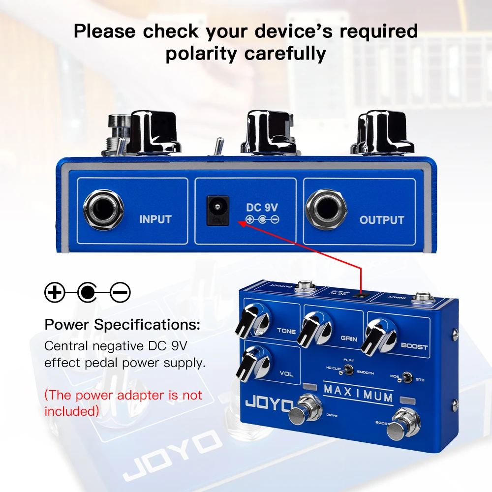 JOYO R-05 максимальная нагрузка педаль для гитарных эффектов дикая длительное