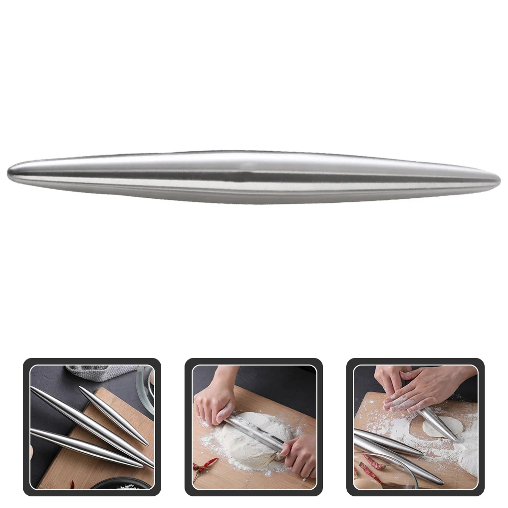 

Rolling Pin Dumpling Doughstraight Large Metal Pieclaystainless Steel