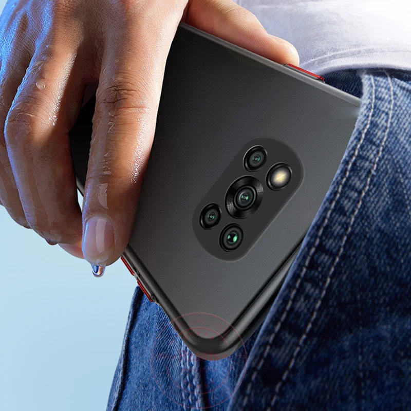 Матовый чехол Rzants для Xiaomi Poco X3 Pro NFC [UU Thin] ультратонкий полупрозрачный телефона с