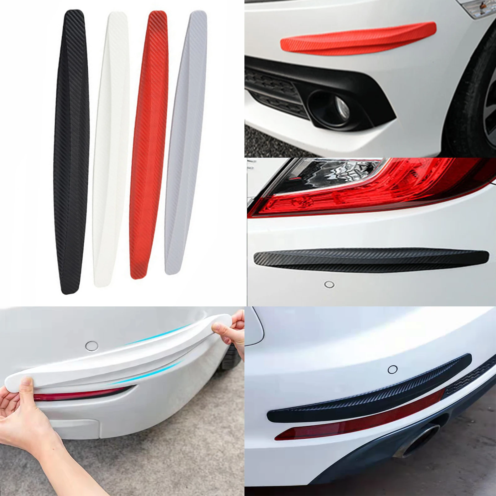 Car Bumper Protector Corner Guard Anti-Scratch Strip Sticker Auto Protective Trim Bar Car Body Protector Molding Car Accessories