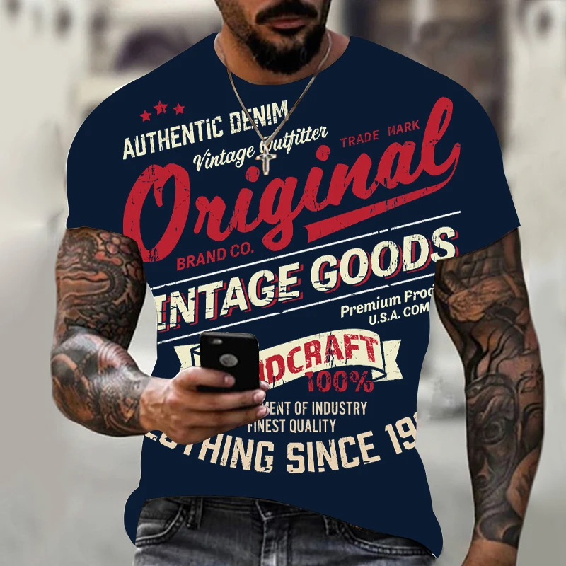 

Summer Hot Sale Retro Short Sleeved Men's T-shirt O-Neck Loose Harajuku Fashion T Shirt Streetwear Print Tshirt Unisex Tops