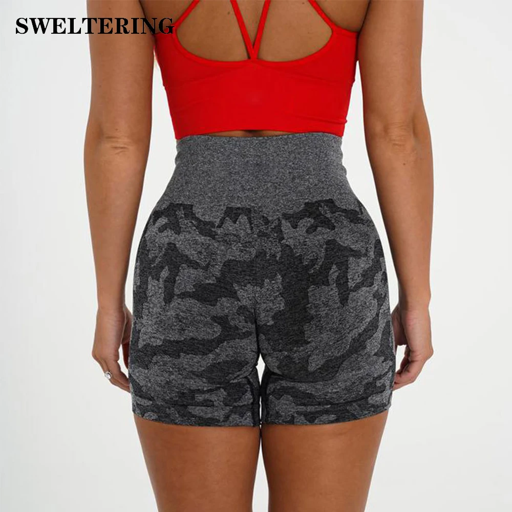 

New Camo Seamless Shorts Shorts Woman Gym Workout Fitness Elastic Breathable Hip-lifting Leisure Sports Running Fitness Pants