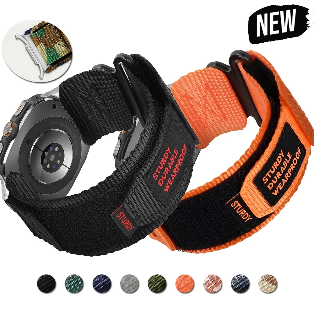 Ремешок нейлоновый для Samsung Galaxy Watch 7 Ultra Band 47 мм спортивный браслет