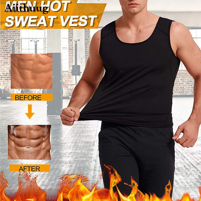 Мужской утягивающий пуловер Aiithuug улучшающий пот жилет премиум-класса