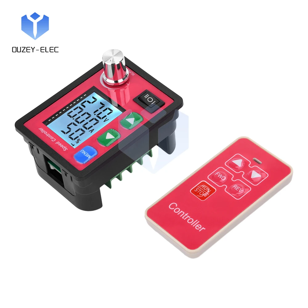 

DC6-55V ШИМ-регулятор скорости двигателя с поддержкой двойной скорости прямого/обратного беспроводного пульта дистанционного управления Монитор напряжения и тока