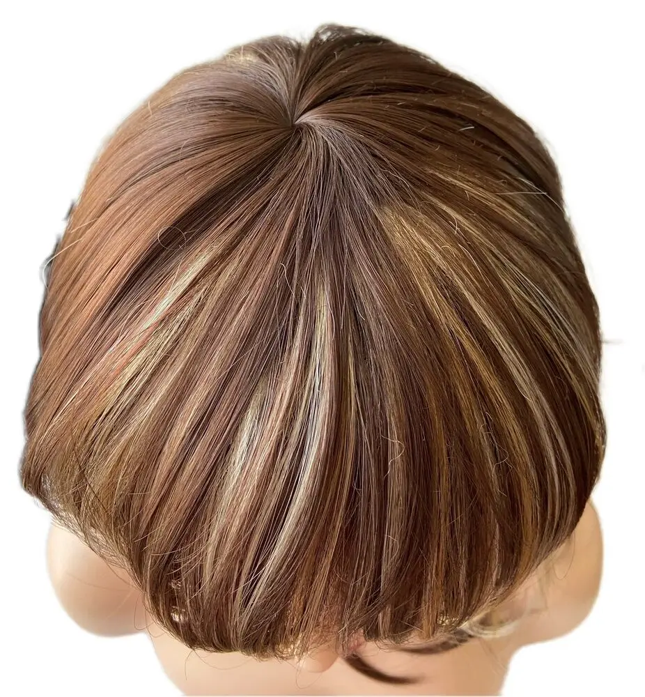 Коричневый кудрявый для женщин и девушек синтетический с наклонной челкой