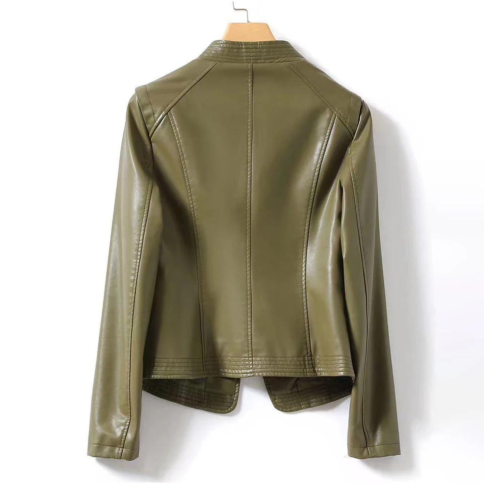 Женское пальто из натуральной кожи маленькая кожаная куртка овчины с лацканами