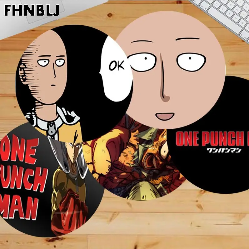 

ONE PUNCH MAN Non-slip Round Thickened Mouse Pad Gaming Keyboard Table Mat Desk Set Accessories Office Desk Accessories