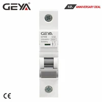 geya gym9 1p mcb 6a 63a din rail 220v 400v circuit breaker ac type 6ka breaking capacity c curve