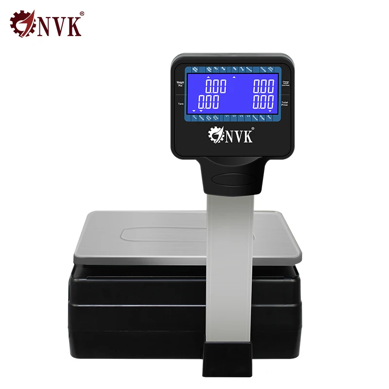 Фото Цифровые весы NVK TMA20 из нержавеющей стали на 30 кг с функцией расчета цены для супермаркетов, термопечатью чеков и весами на 15 кг для выдачи квитанций №3