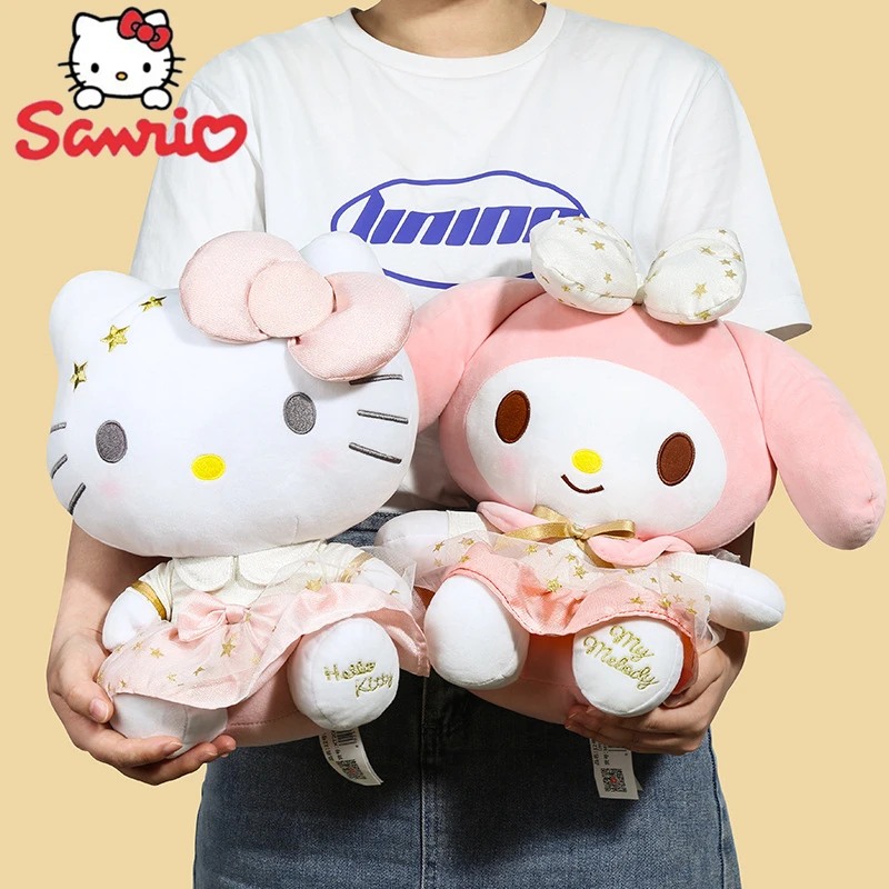 

Original Sanrio Kuromi Hello Kitty Melody Platinum Series Cinnamoroll Plush Toy Soft Stuffed Doll Toy For Children Holiday Gifts
