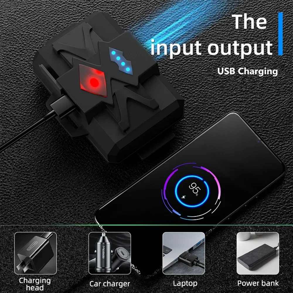 Фото Суперяркий светодиодный налобный фонарь XHP360, перезаряжаемый через USB, мощный налобный фонарь с зумом, водонепроницаемый фонарь для кемпинга и рыбалки №4