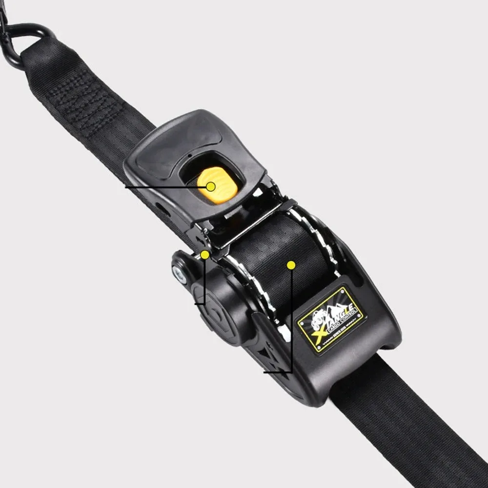 Фото Ремни-натяжители 2-дюймовые автоматические для внедорожников, самовыравнивающиеся, для крепления грузов на грузовиках, быстросъемные, для мотоциклов №5