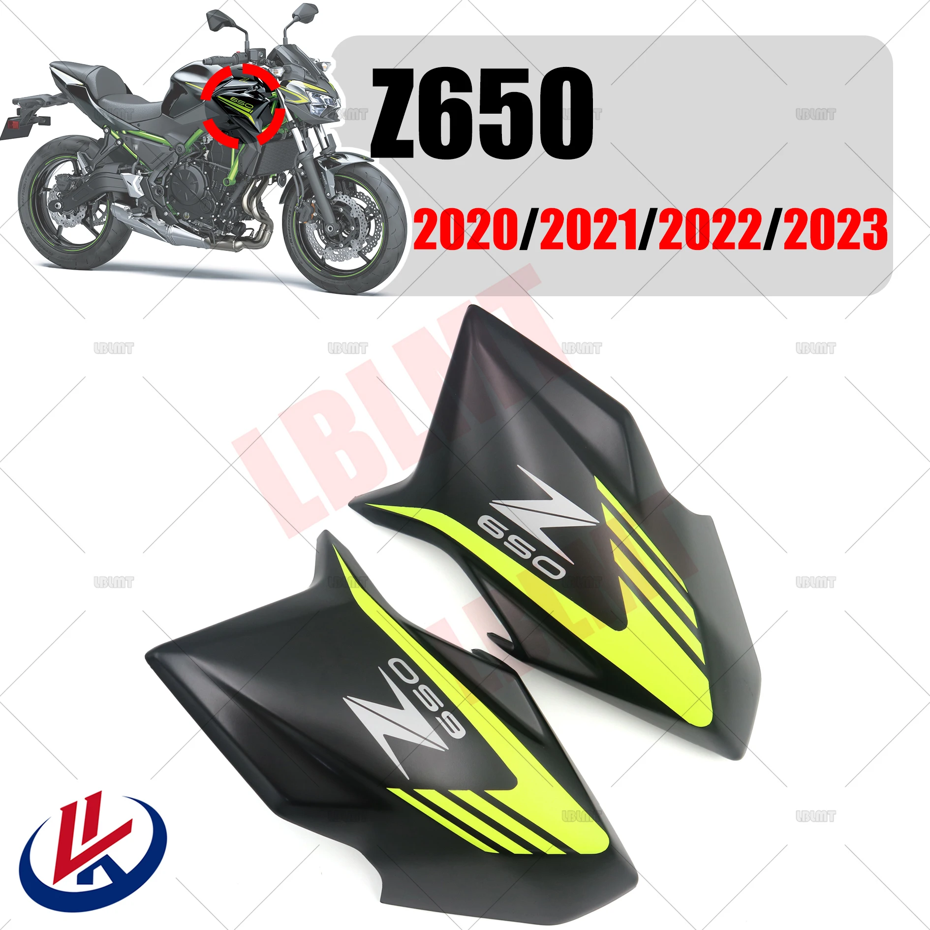 

Front side cover Fuel Tank Gas fairing/Handmade stickers have slight defects For Kawasaki Z650 Z 650 2020 2021 2022 2023