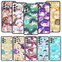 genshin impact cute slimes phone case for samsung galaxy a51 a71 a41 a31 a21s a11 a01 a03s a12 m31 m22 a32 a52 a13 5g soft cover