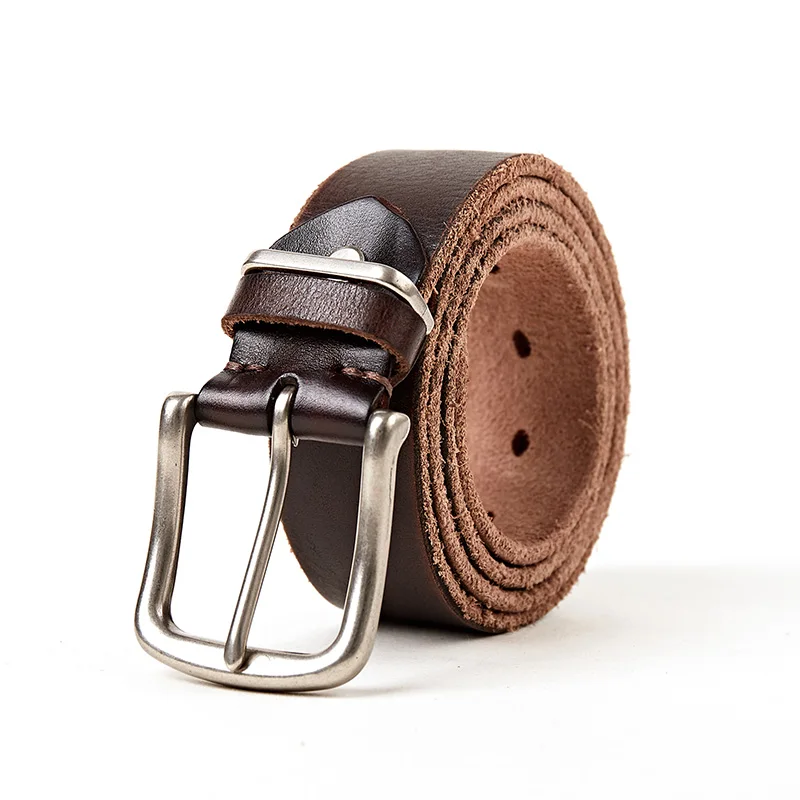 

Мужской винтажный ремень из натуральной воловьей кожи, 3,8 см