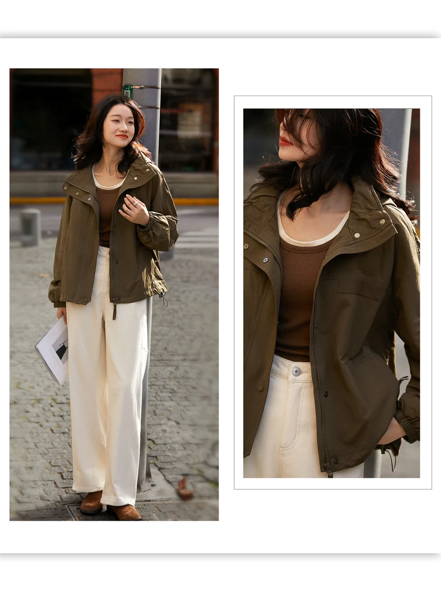 [Wtg 665597 Ag] Xiaohan Pavilion Свободное повседневное флисовое теплое короткое пальто с