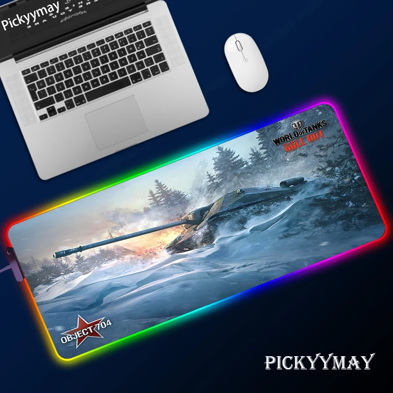 

Large Office RGB LED Illumination Mouse Pad Mat Gamer World Of Tanks Gaming Mousepad Keyboard Compute Anime Desk Mat For CS GO