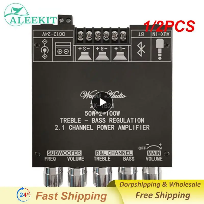 

1/2PCS 5.0 ZK-TB21 Subwoofer Amplifier Board 50W*2+100W 2.1 Channel Power Audio Stereo Bass AMP